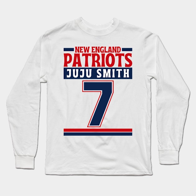 New England Patriots Juju Smith 7 Edition 3 Long Sleeve T-Shirt by Astronaut.co